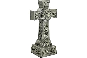 Design Toscano Donegal Celtic High Irish Cross Memorial Statue, Single