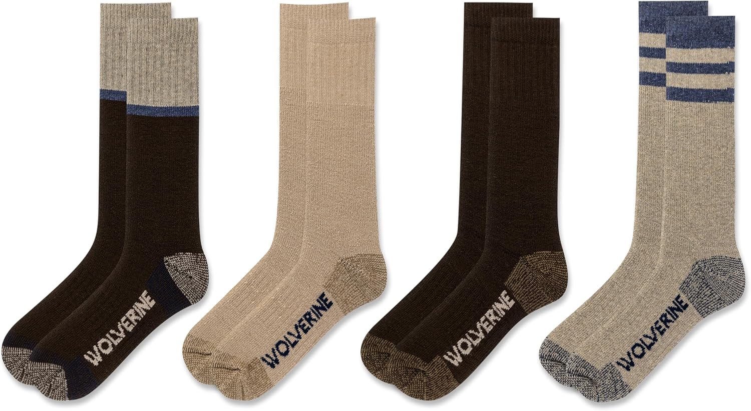 Wolverine Men's Wilderness Thermal Boot Crew Socks (4-Pairs)