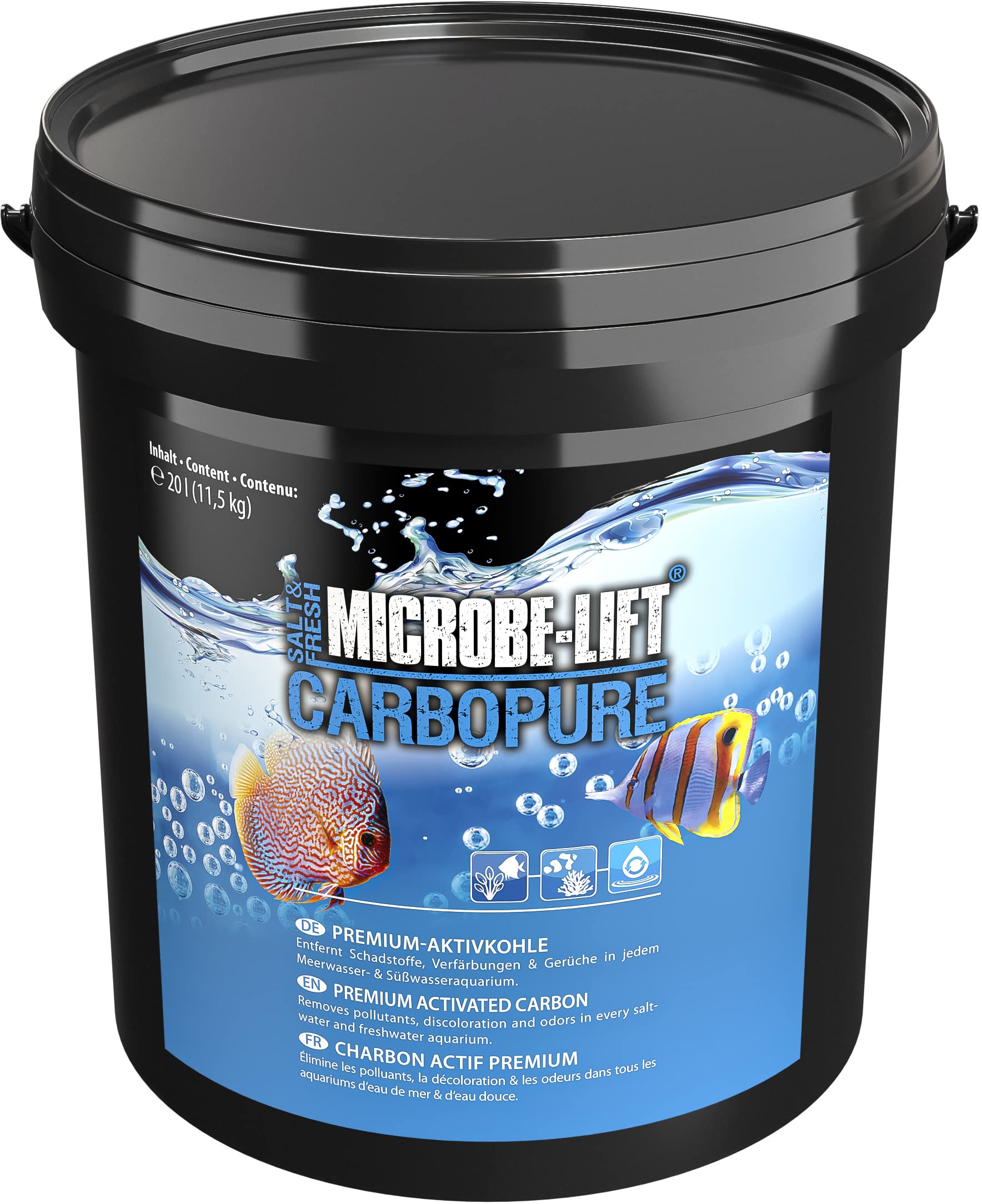 CARBOPURE Di Microbe-Lift - Carbone Attivo Per Acquario, 500 Ml, Contro Acqua Gialla, Tossine E Farmaci - Foto 3