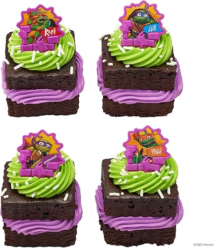 Miniatura 5 de DecoPac Anillos de poder de tortugas ninja mutantes adolescentes, decoraciones de cupcakes para fiestas de cumpleaños, pasteles y celebraciones,