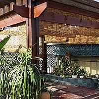 Vista 2 de Persianas de bambú de carbonización para patio al aire libre cortinas enrollables para exteriores persianas enrollables para ventanas privacidad