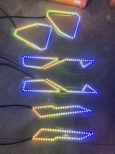 Miniatura 3 de 6 unidades RGB Dream Color CHASING LED direccionables superposición iluminación LED ojos de ángel para Polaris Slingshot 2020-2024 fácil instalación