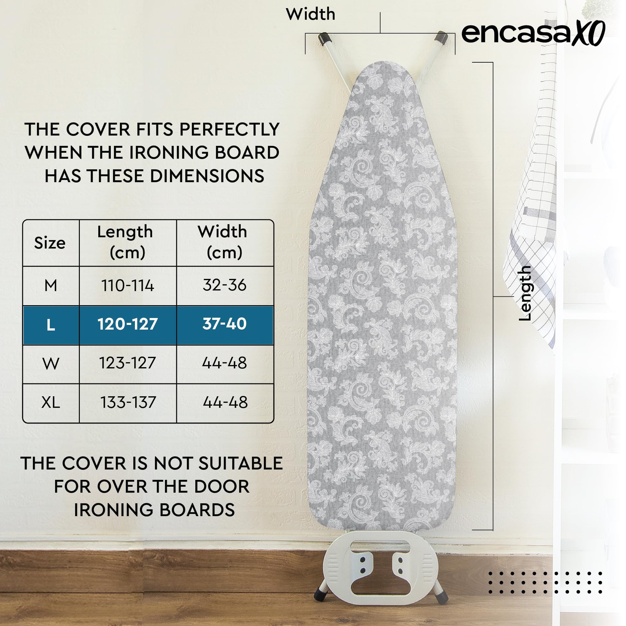Encasa XO Iron Board Cover - Heat Resistant & Secure -2