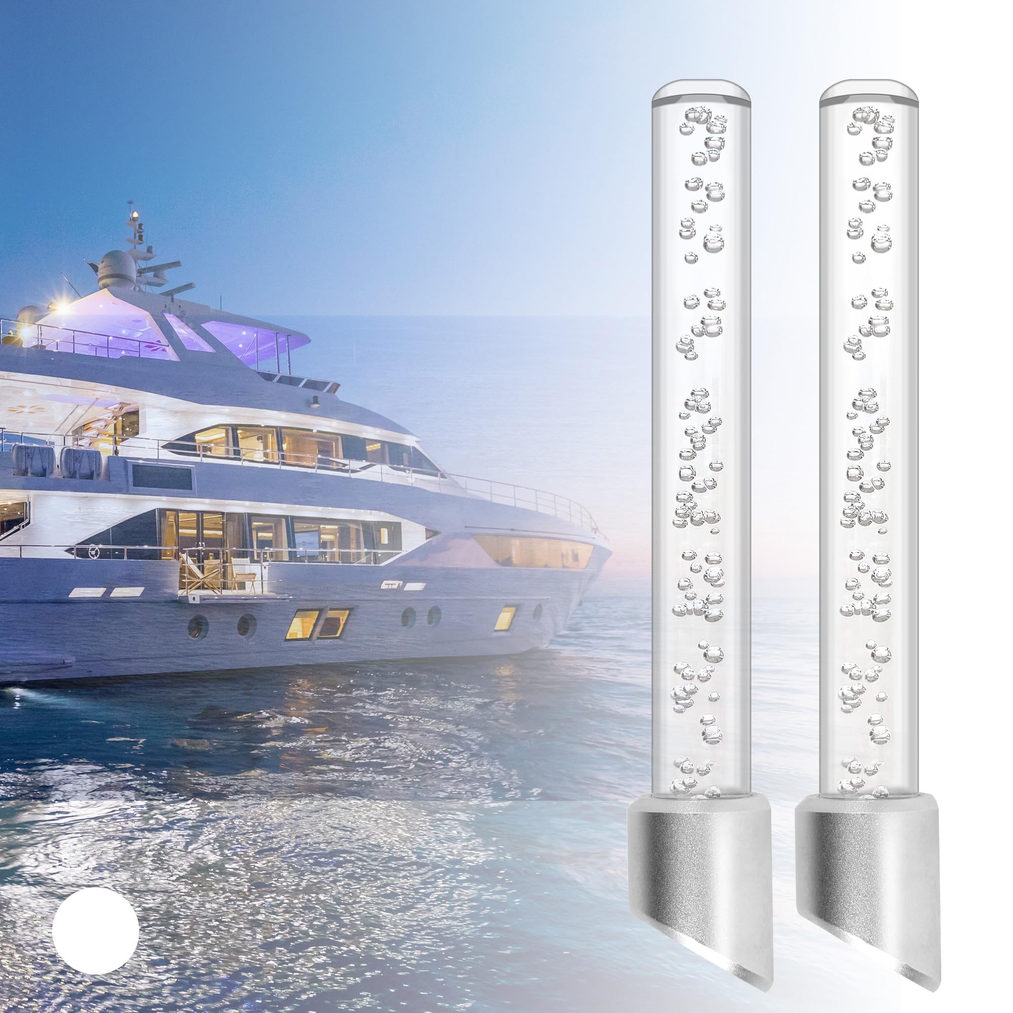 HUSUKU LED Marine Courtesy Lights with Crystal Bubble, 7
