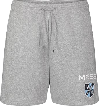 Messi Men's Lifestyle Fleece, Jogger Short with Drawstring Closure, Comfortable Fit, Heather Grey