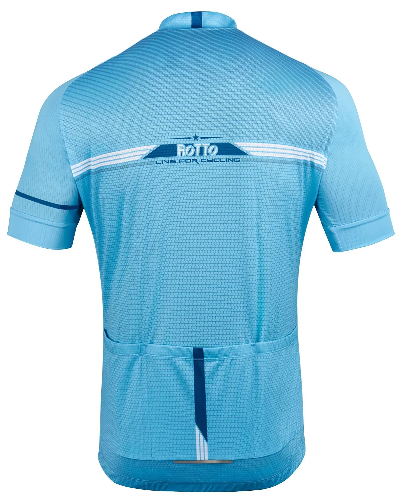 ROTTO Maillot Ciclismo Hombre Camiseta Ciclismo Manga Corta Maillot MTB Serie de línea Simple