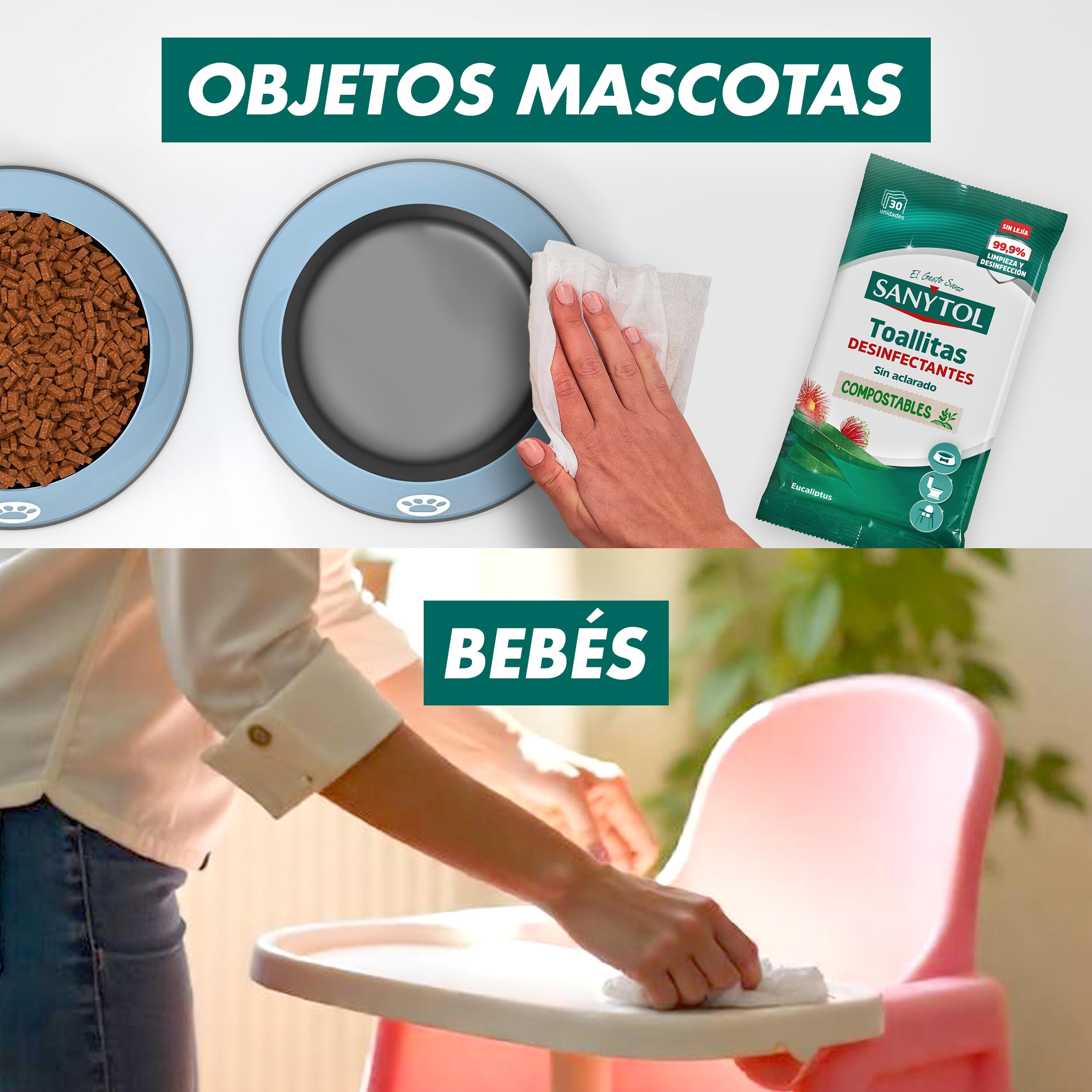 Sanytol Desinfectantes Multiusos - X 30 Toallitas, 1