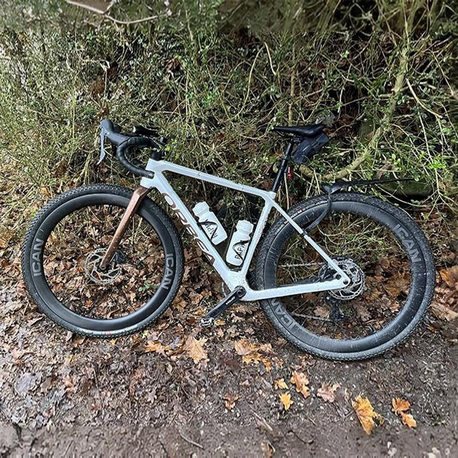 Ruote per bici gravel in carbonio ICAN G40/G50 da 1320 g/1375 g, cerchi con gancio 700C, larghezza interna 25 mm, mozzo a cricchetto 36T
