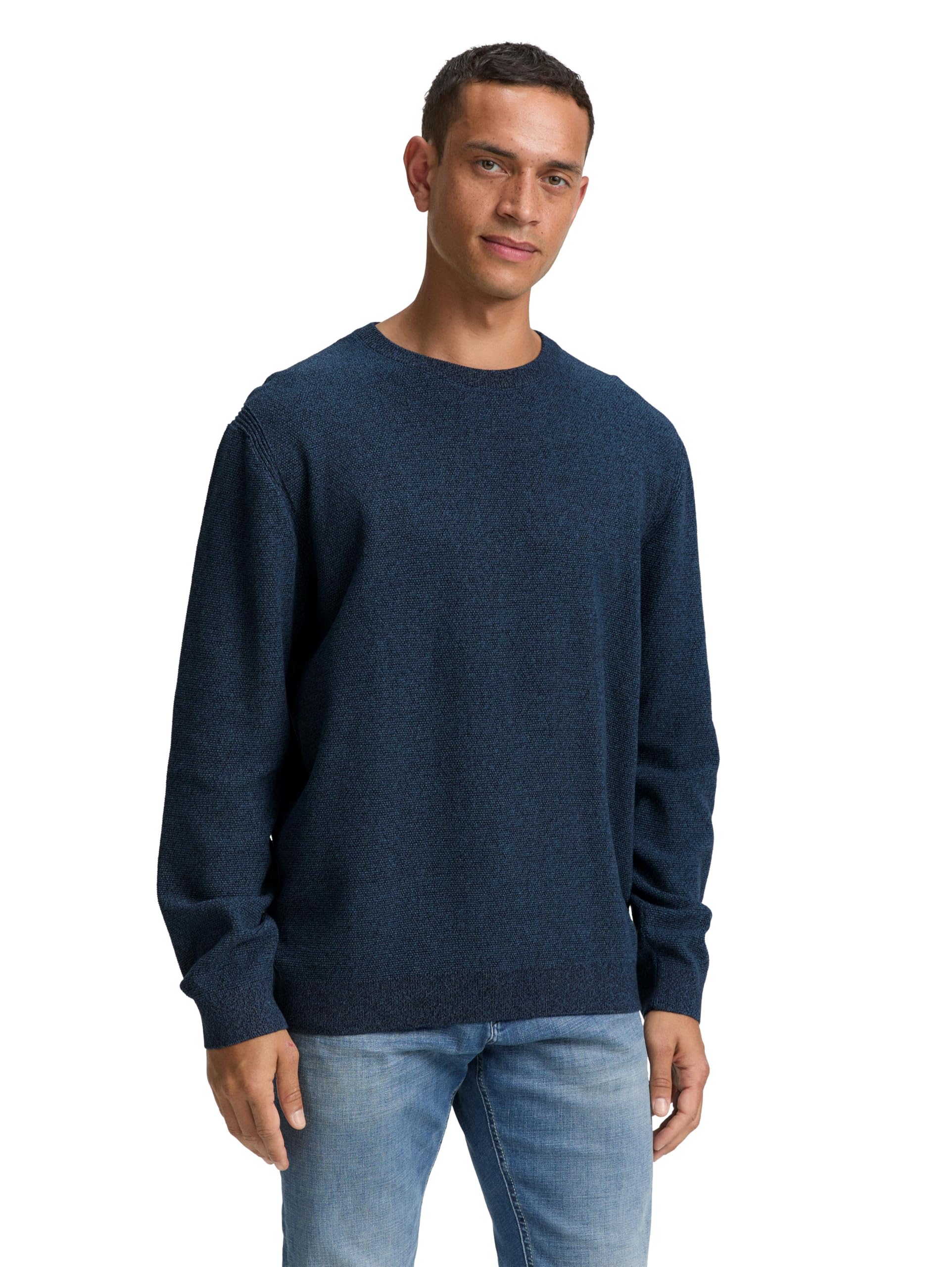 Tom Tailor Herren Strickpullover aus Bio-Baumwolle
