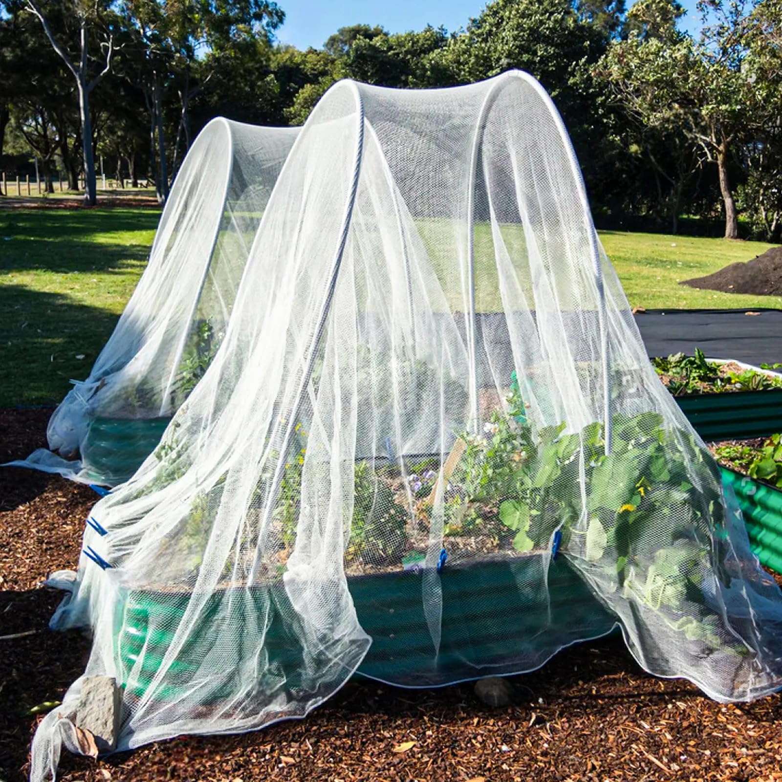 Telo Zanzariera Rete Antizanzare 3x10m, Rete Anti Insetti, Rete Balcone Esterno Barriera per Mosche Mosquito e Uccelli, per Terrazzo Giardino Gazebo Piscina e Protezione per Piante(Bianco)