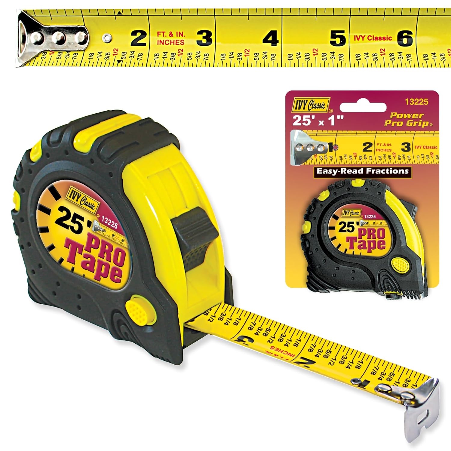 IVY Classic 13225-4 25' x 1" Pro Measuring Tape, 4-Pack