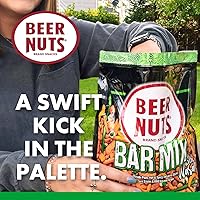 Vista 4 de BEER NUTS Bar Mix w/Wasabi - Pretzels, Cheese Stix, Sesame Stix, Insane Grain & Wasabi Peas - Tarro resellable de 12 onzas (paquete de 2)