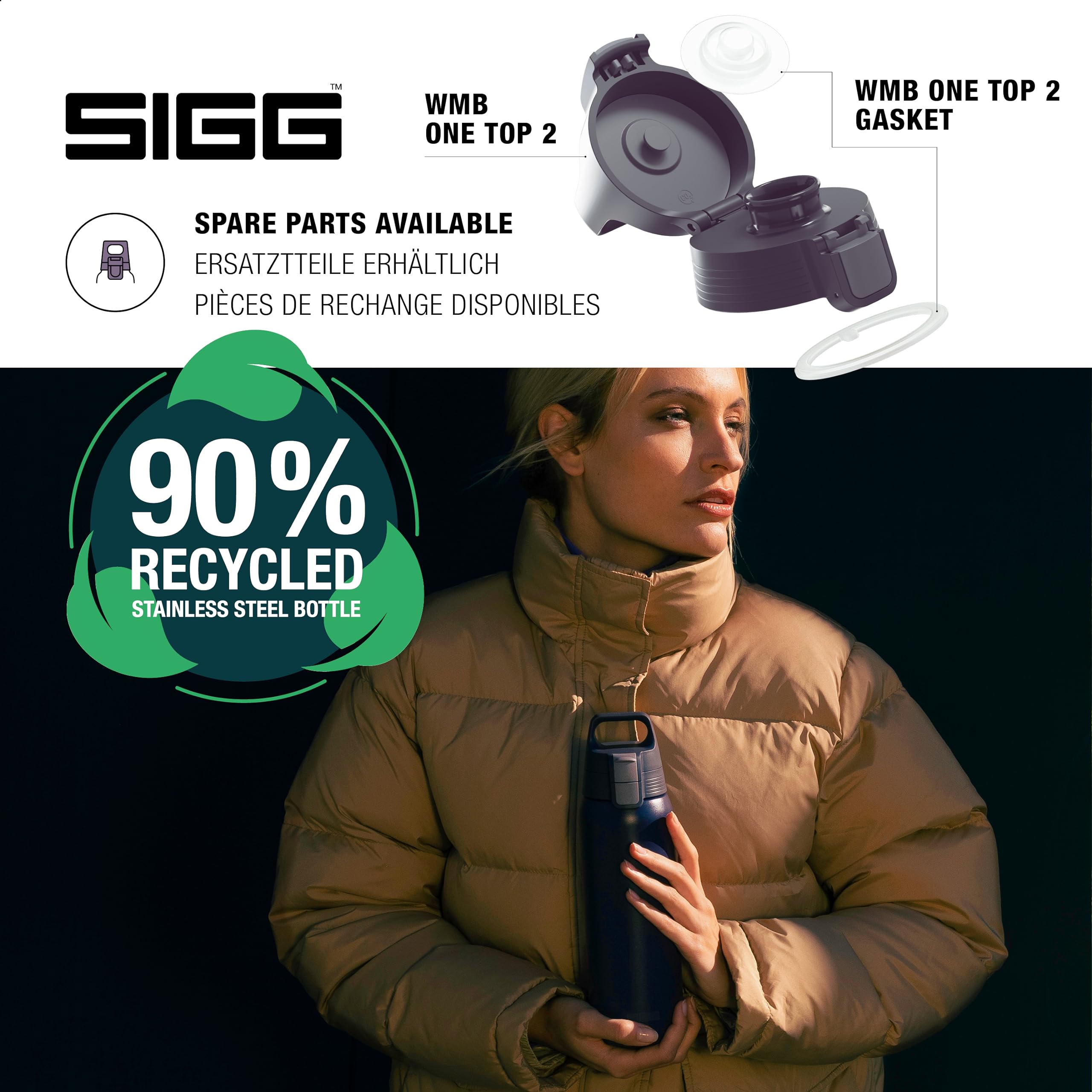 SIGG, Insulated Water Bottle, Shield Therm One, Suitable for Carbonated Beverages, Leakproof, Dishwasher Safe, BPA Free - Image 4