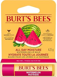 Burt's Bees 100% Natural Moisturizing Lip Balm, Watermelon - 1 Tube, 1 Count