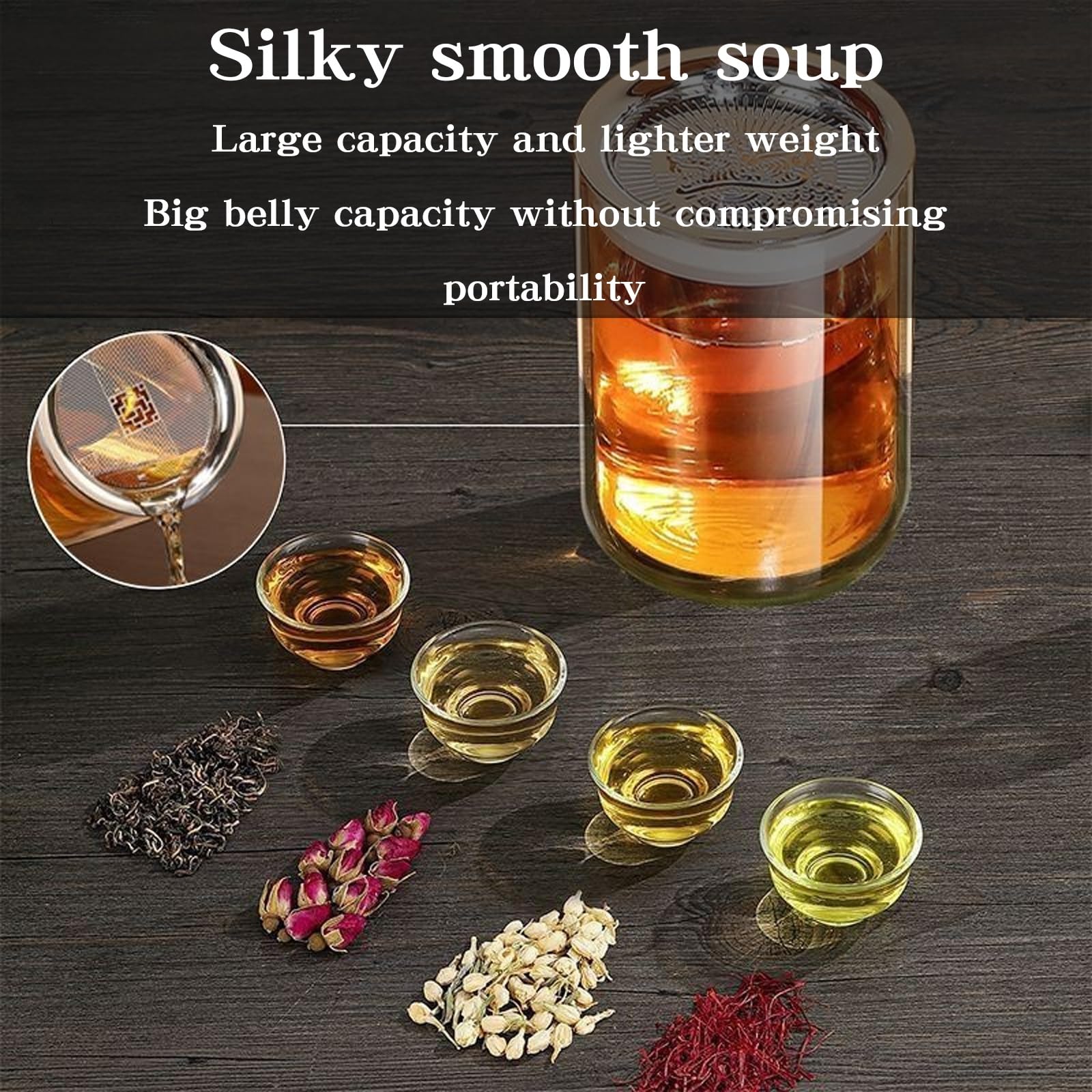Taza Te Con Filtro Y Tapa,tazas De Te Con Filtro Y Tapa For Un Excelente De Preparación De Hojas Sueltas, Equipado Con De Acero Inoxidable, Capacidad De 400 Ml
