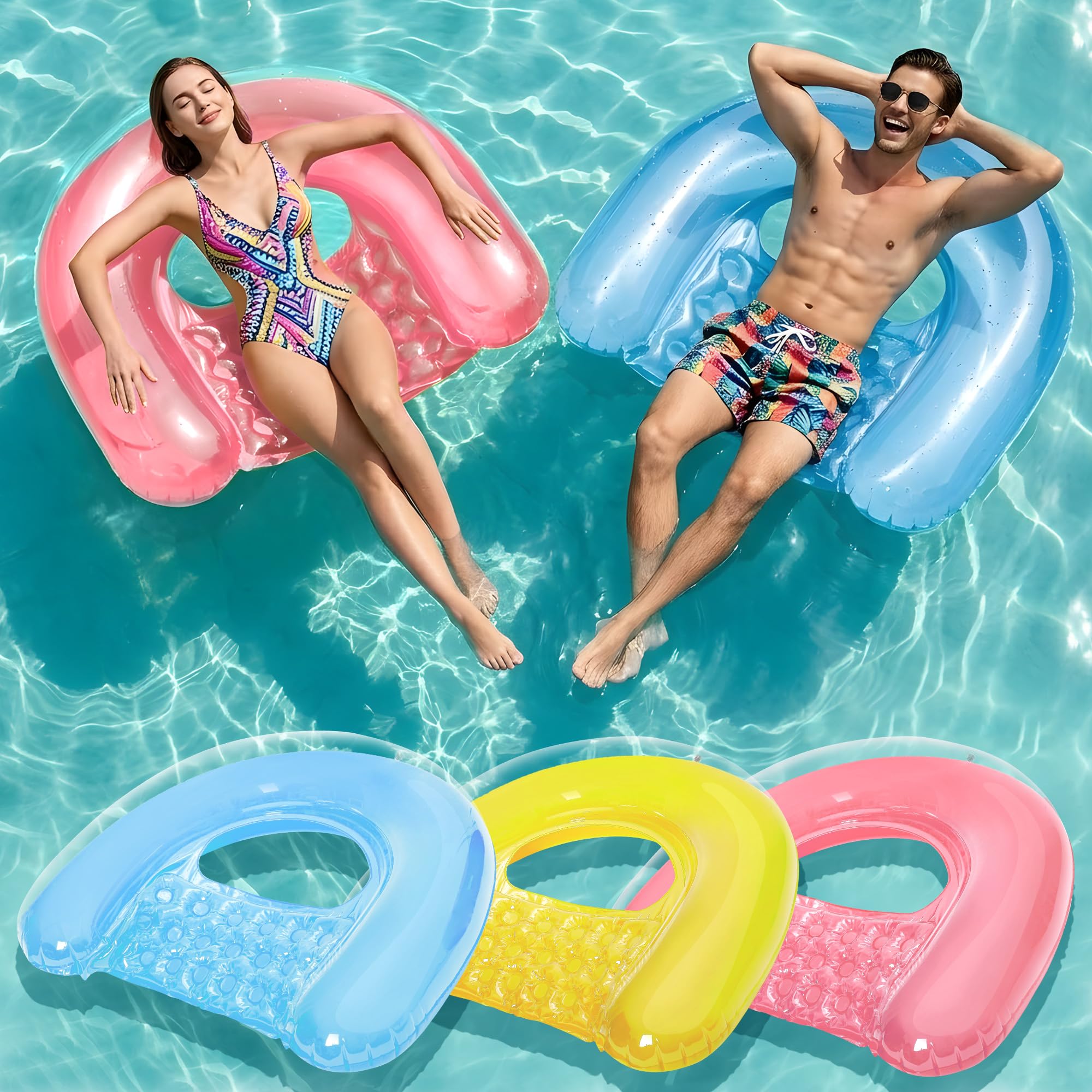PuppyuWill 3 pack XL pool float chairs