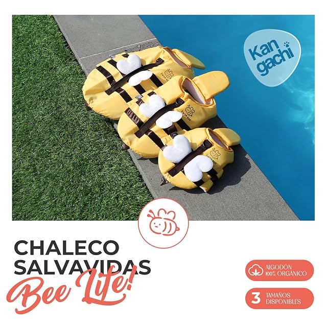 Foto 4 de 8 de Its Dog & Kangachi - Chaleco Salvavidas de Abeja para Perros, Chaleco Flotador, Chaleco Seguridad Asa…
