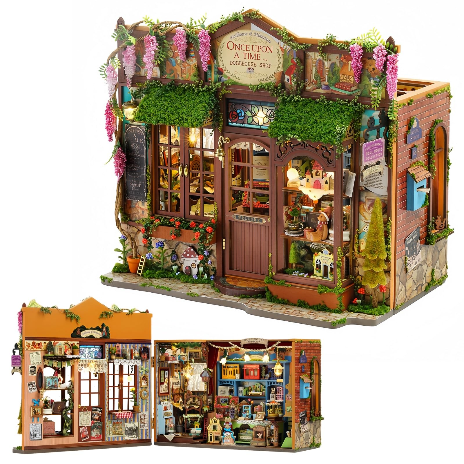 Fairyland Curiosity House, kit fai da te per casa delle bambole in miniatura, incantato da collezione, con dettagli vintage, design a libro, regalo avanzato per adulti (edizione standard)