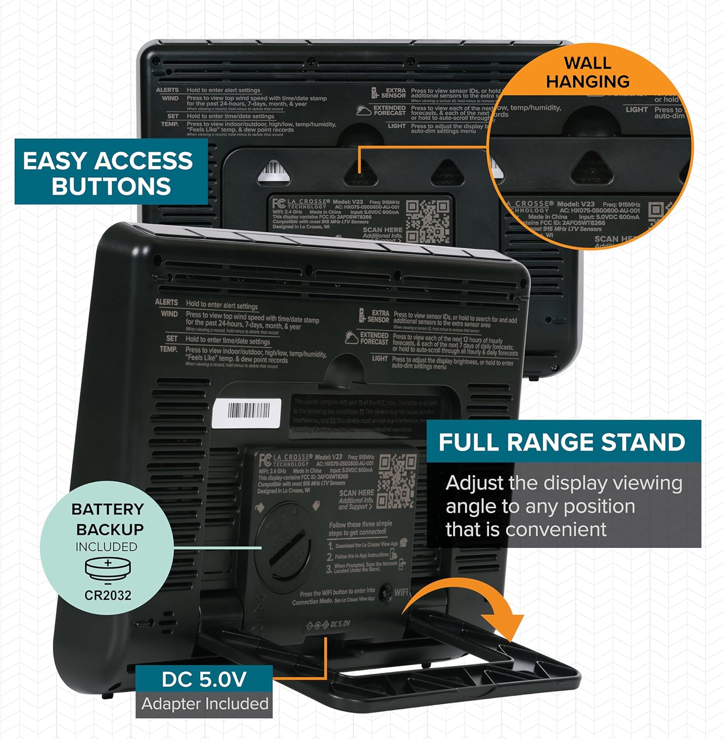 La Crosse Technology V23-WTH Wi-Fi Professional Color Wind + Weather System