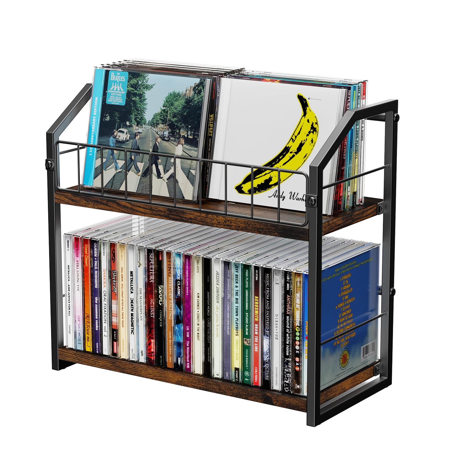 2-Tier CD Holder, Clear CD Storage Rack
