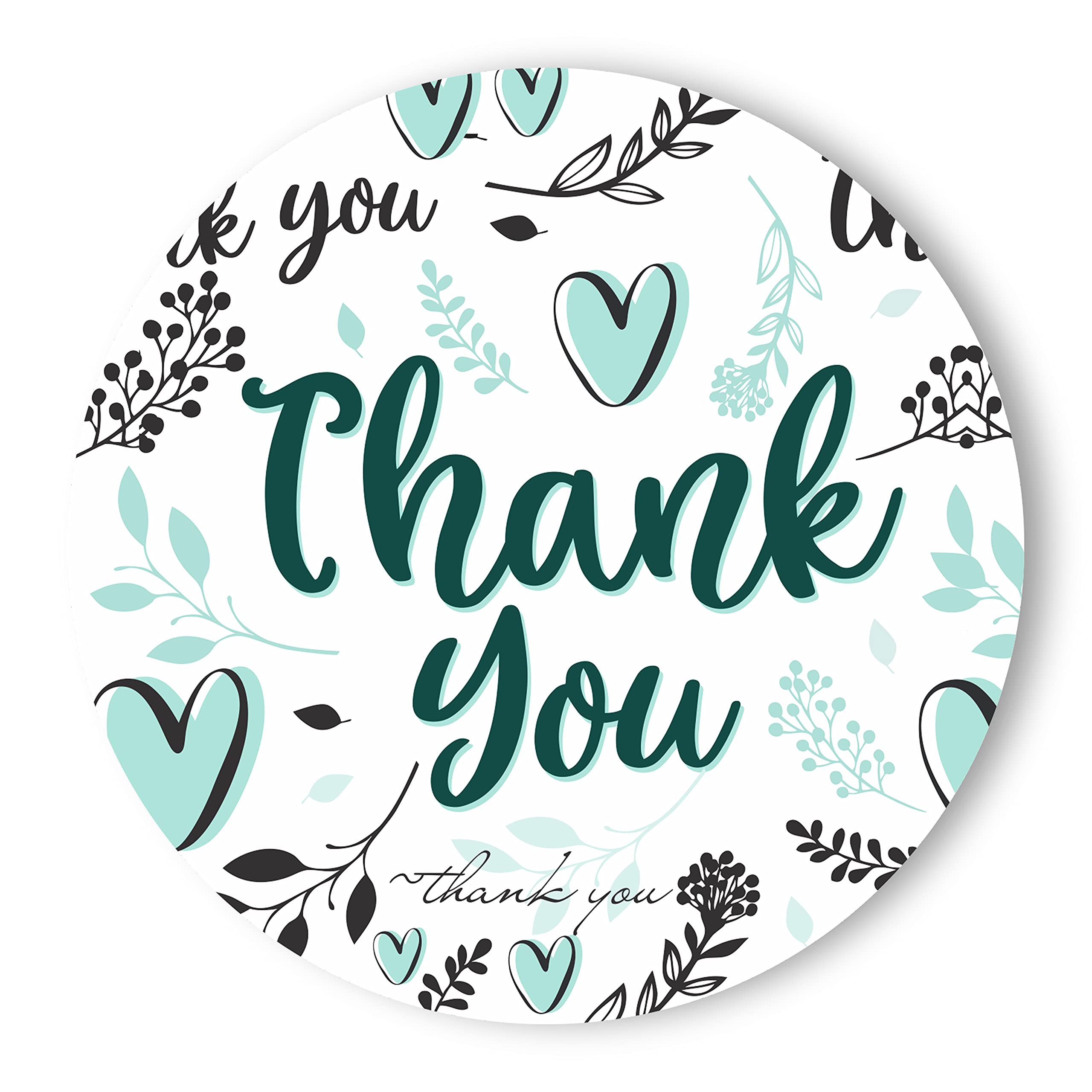 Clickedin 960 Pieces Attractive Heart and Flowers Printed Thank You Stickers and Thank U Seal Tag for Envelope,Gift Box and Order Packaging (Size - 2.0 inch)