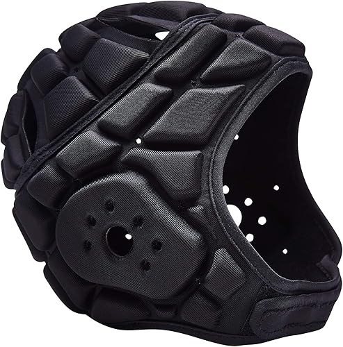 Miniatura 11 de COOLOMG Casco de Carcasa Suave para Flag Football Casco de Rugby 7v7 Gorra Scrum Protector de Cabeza Acolchado para Fútbol Ajustable para Jóvenes