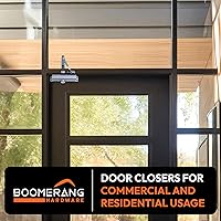 Vista 5 de Cierrapuertas comercial automático de servicio mediano - Boomerang D703 hidráulico UL 3 hr. Cierre clasificado contra incendios, tamaño 3 montado