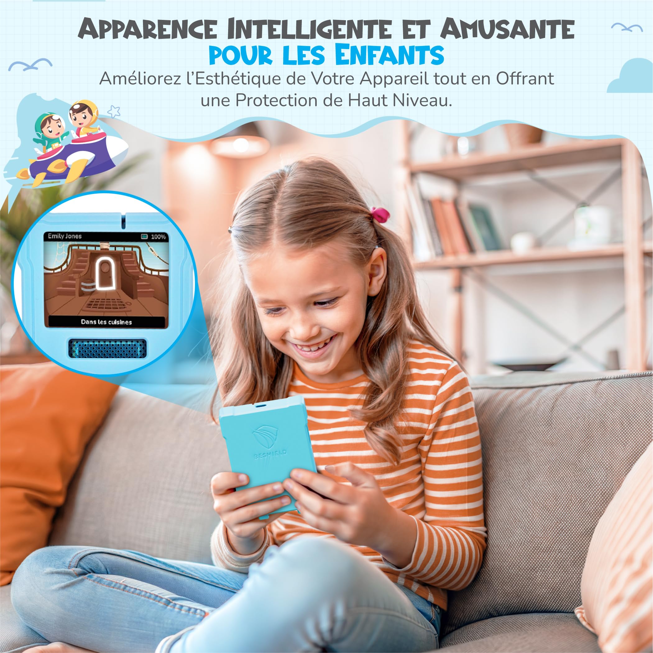 Coque en Silicone Anti-Chocs pour Lunii FLAM - Housse de Protection Ultra-Résistante, Compatible avec Le Boîtier à Histoires, Protection Totale Contre Les Chutes et Les Chocs (Bleu Coque en Silicone Anti-Chocs pour Lunii FLAM - Housse de Protection Ultra-Résistante, Compatible avec Le Boîtier à Histoires, Protection Totale Contre Les Chutes et Les Chocs (Bleu