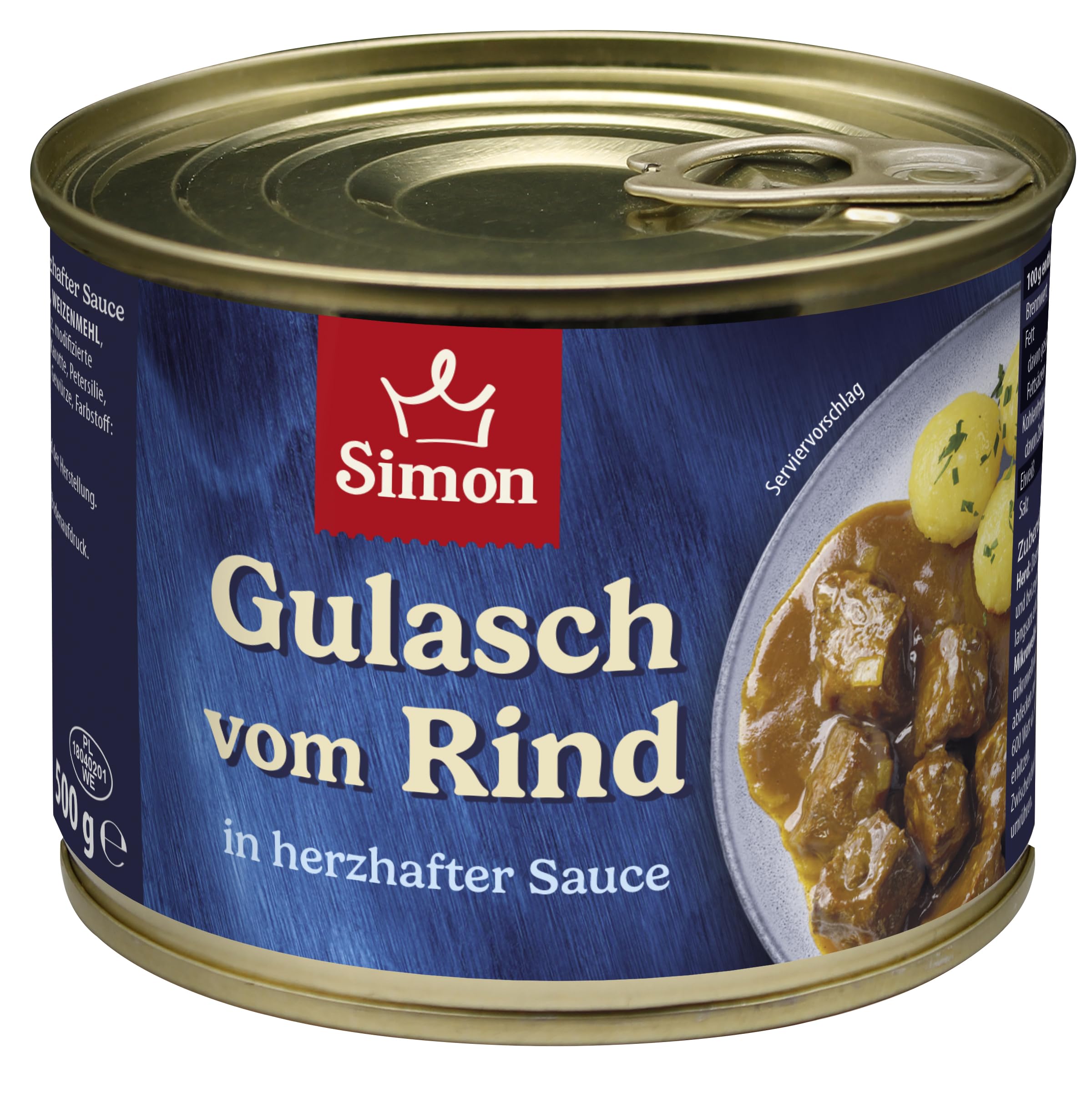 Werner Simon Delikatess Rindergulasch in feiner Sauce (Packung mit 6)