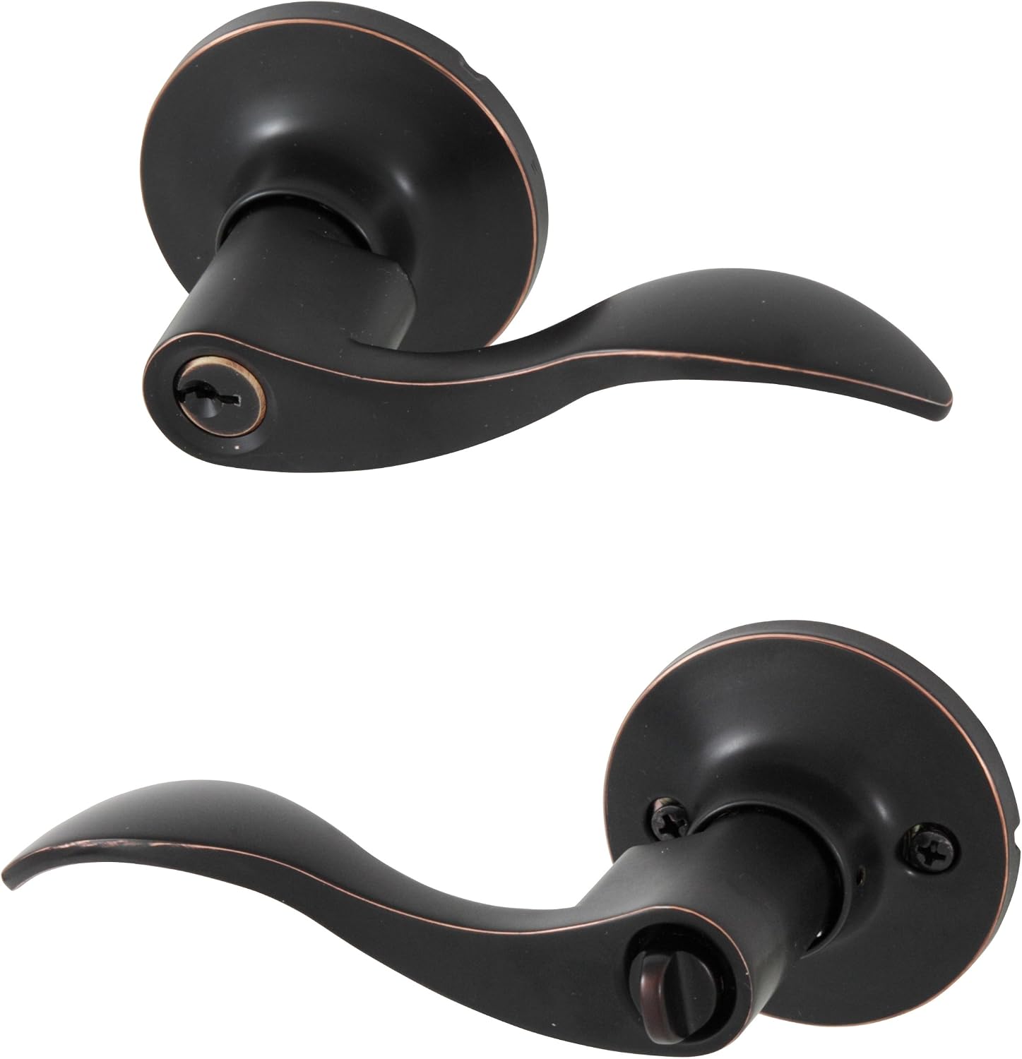 Honeywell 8106401 Wave Entry Door Lever, Oil Rubbed Bronze
