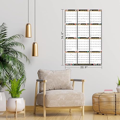 Miniatura 7 de Calendario de borrado en seco 2024 para pared, calendario de pared grande de borrado en seco 2024 de enero de 2024 a diciembre de 2024, calendario