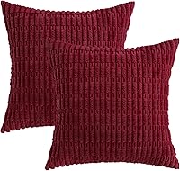 Vista 6 de MIULEE - Juego de 2 fundas decorativas de pana suave para cojín; diseño a rayas estilo bohemio, moderno, rural; decoración p/el hogar, sala