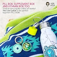 Vista 6 de Caja de joyería con cierre Lion Latch, menta.