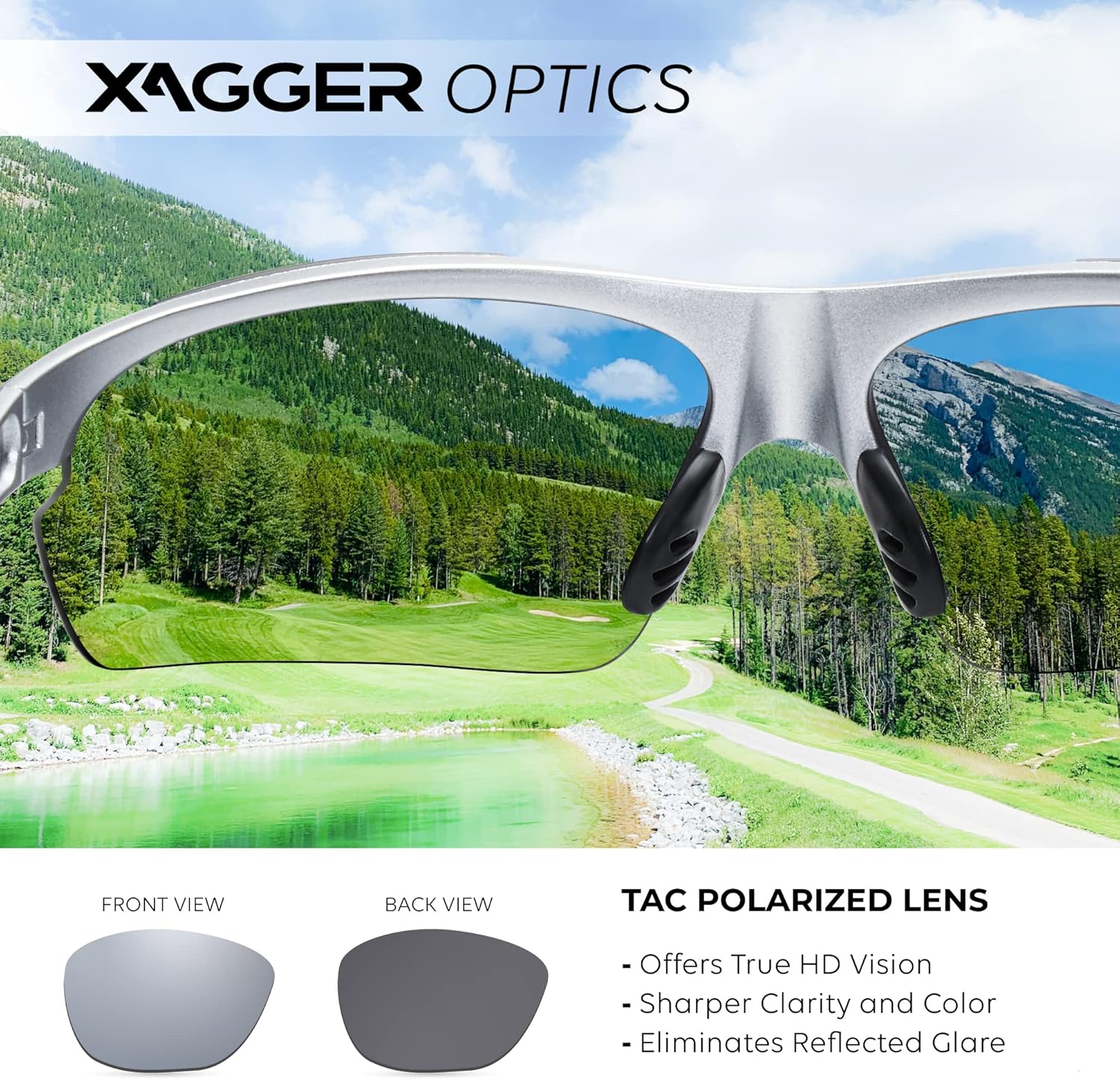 Xagger Polarized Sports Sunglasses for Men Women Wrap Around UV400 Running Baseball Softball Cycling Driving Glasses - Image 4