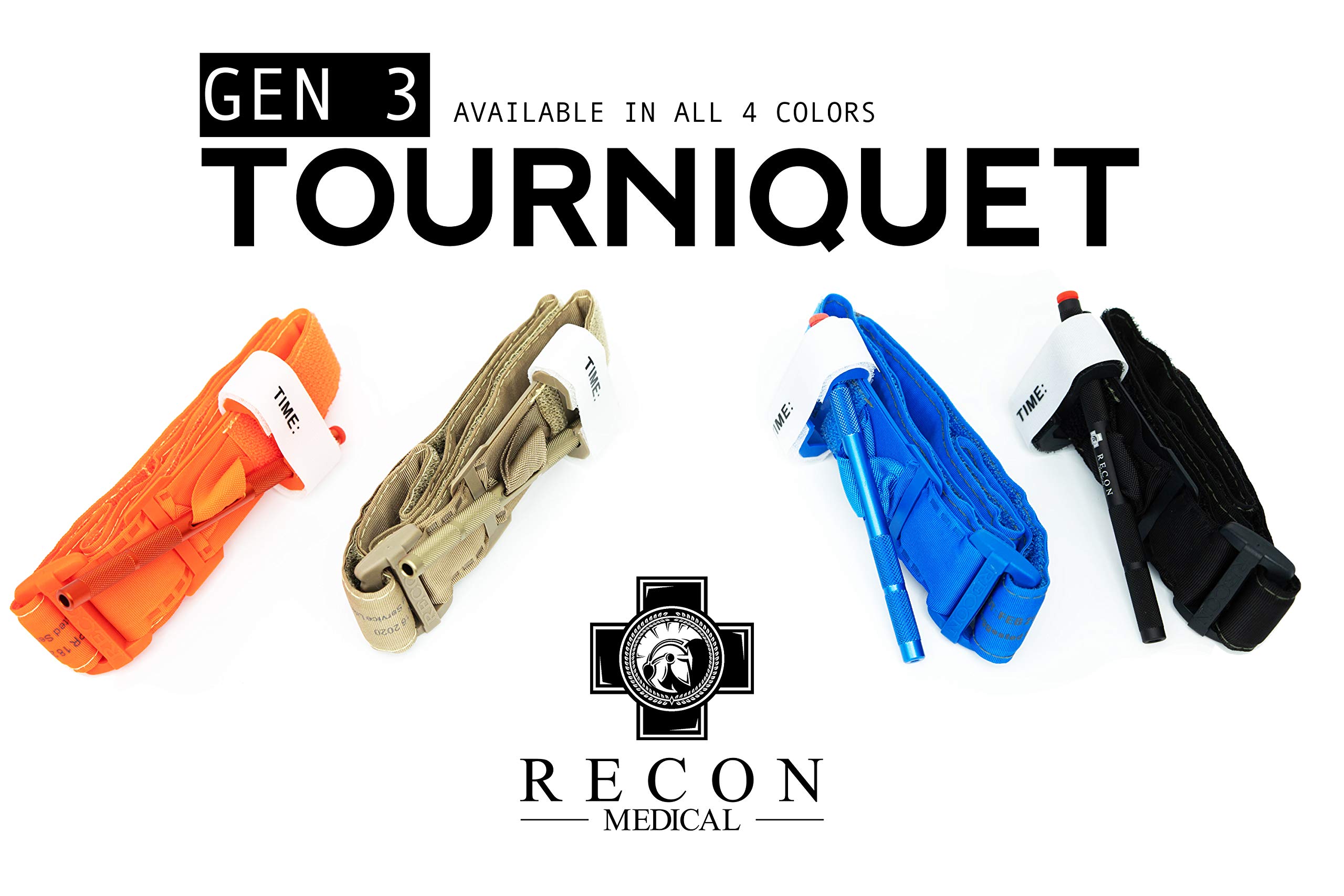 Recon Medical Tourniquet (Orange) GEN 3b MilSpec Kevlar Metal