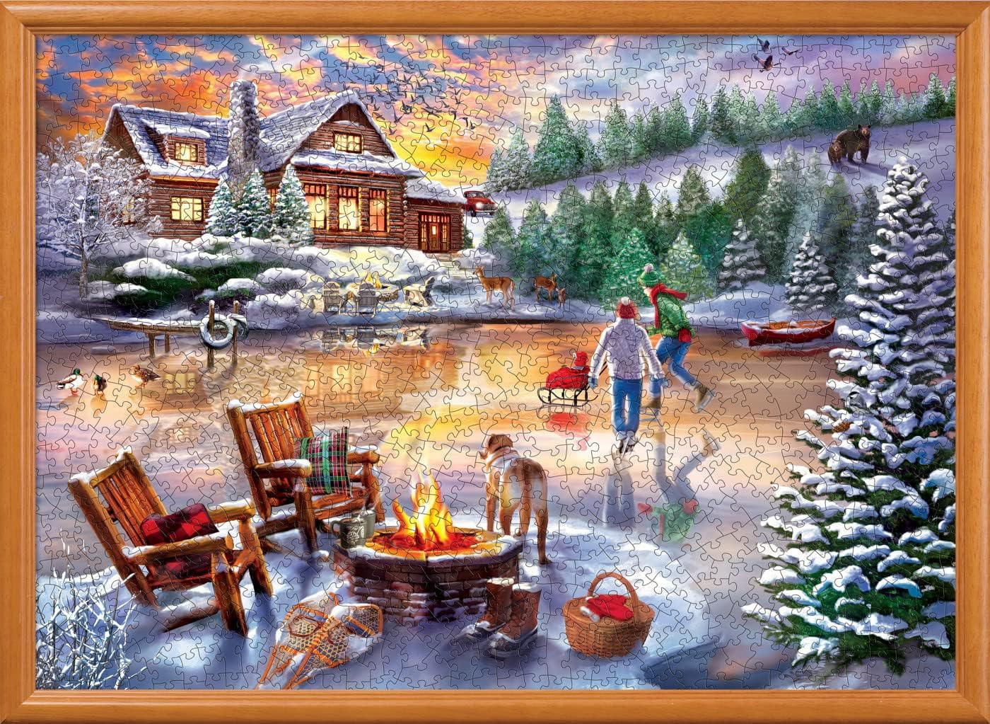 MasterPieces 1000 Piece Jigsaw Puzzle for Adults, Family, Or Youth - an Evening Skate - 19.25"x26.75" image 4