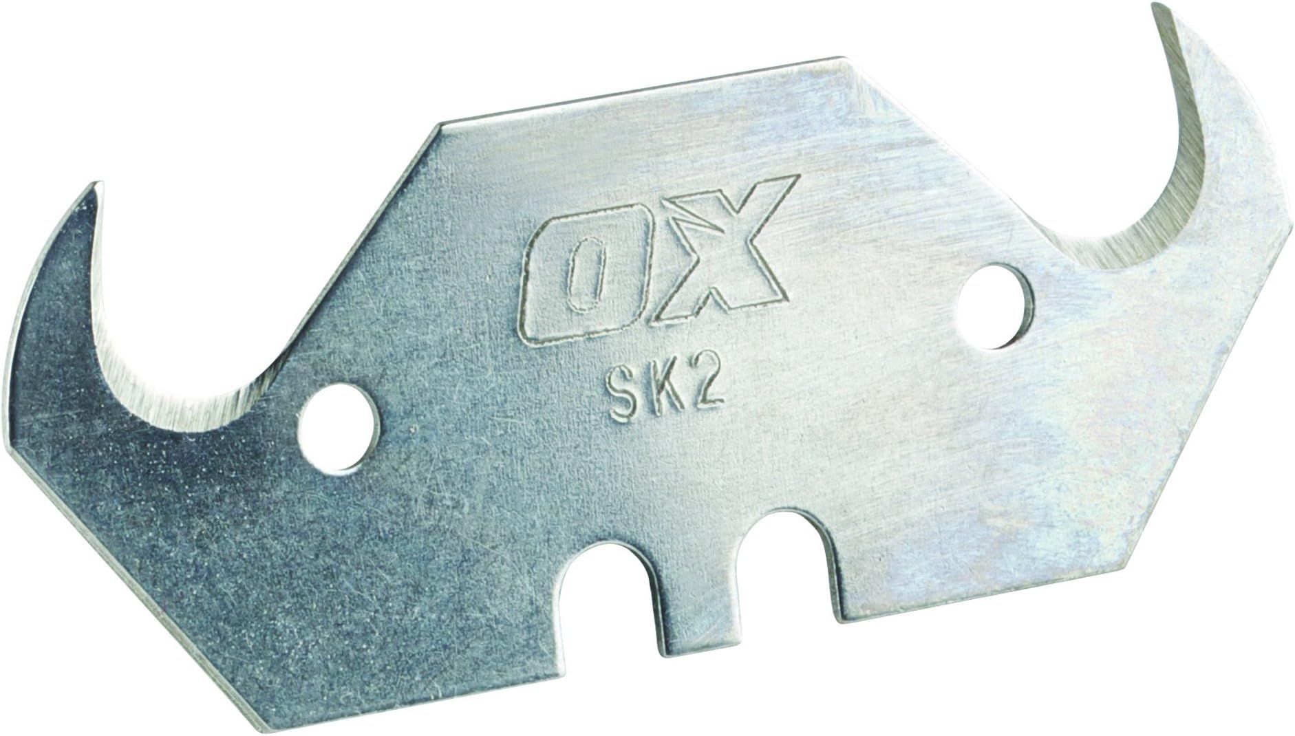 OX TOOLS Hooked Utility Knife Blades Pro 10 Pack Heavy Duty Hook Knife Blade & Dispenser