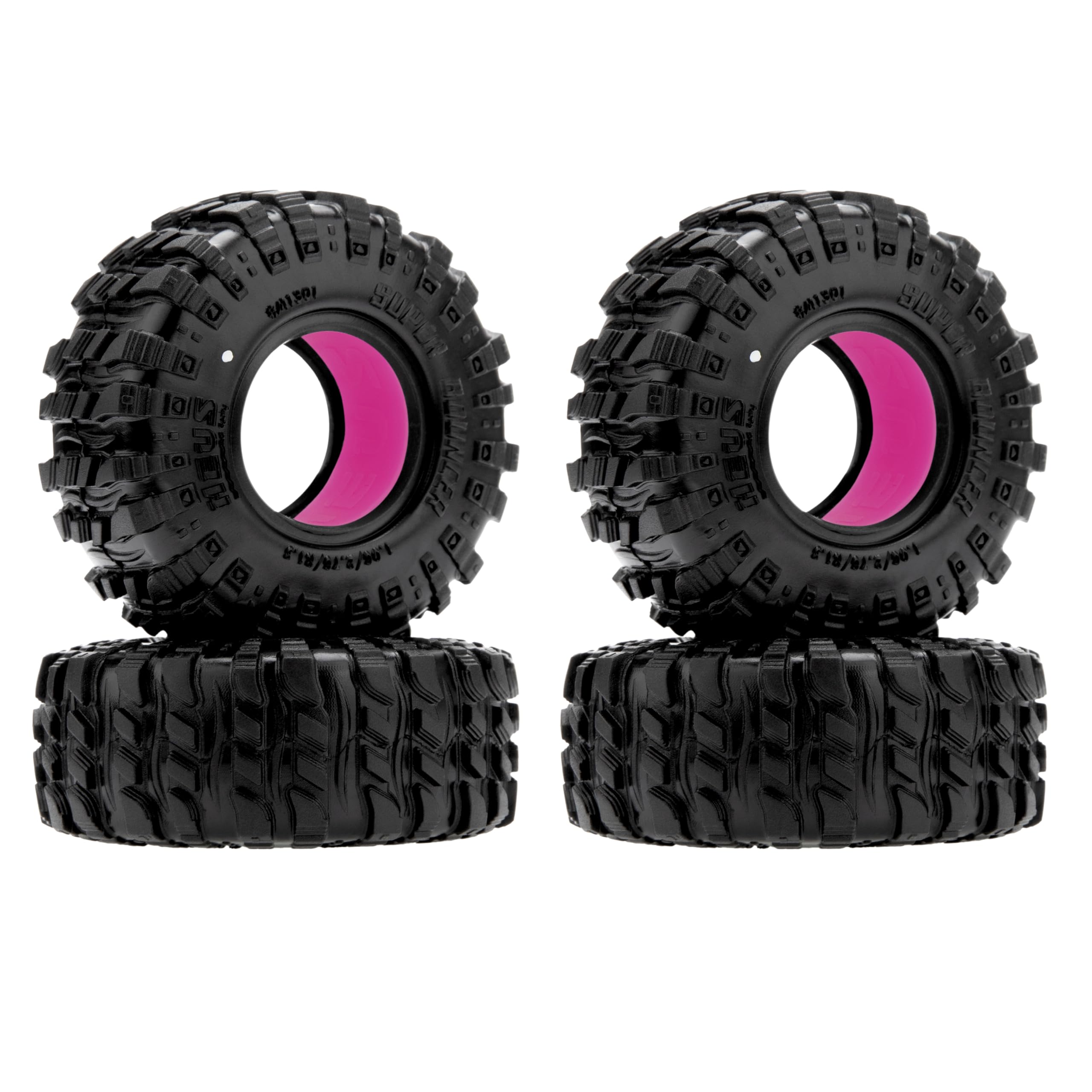 MEUS RACING 1.3 Tires - MS6 Super Bouncer Crawler Tires and Super Soft Silicone Rubber Inserts for TRX4M SCX24 FCX24 AX24 1/24 1/18 RC Crawler