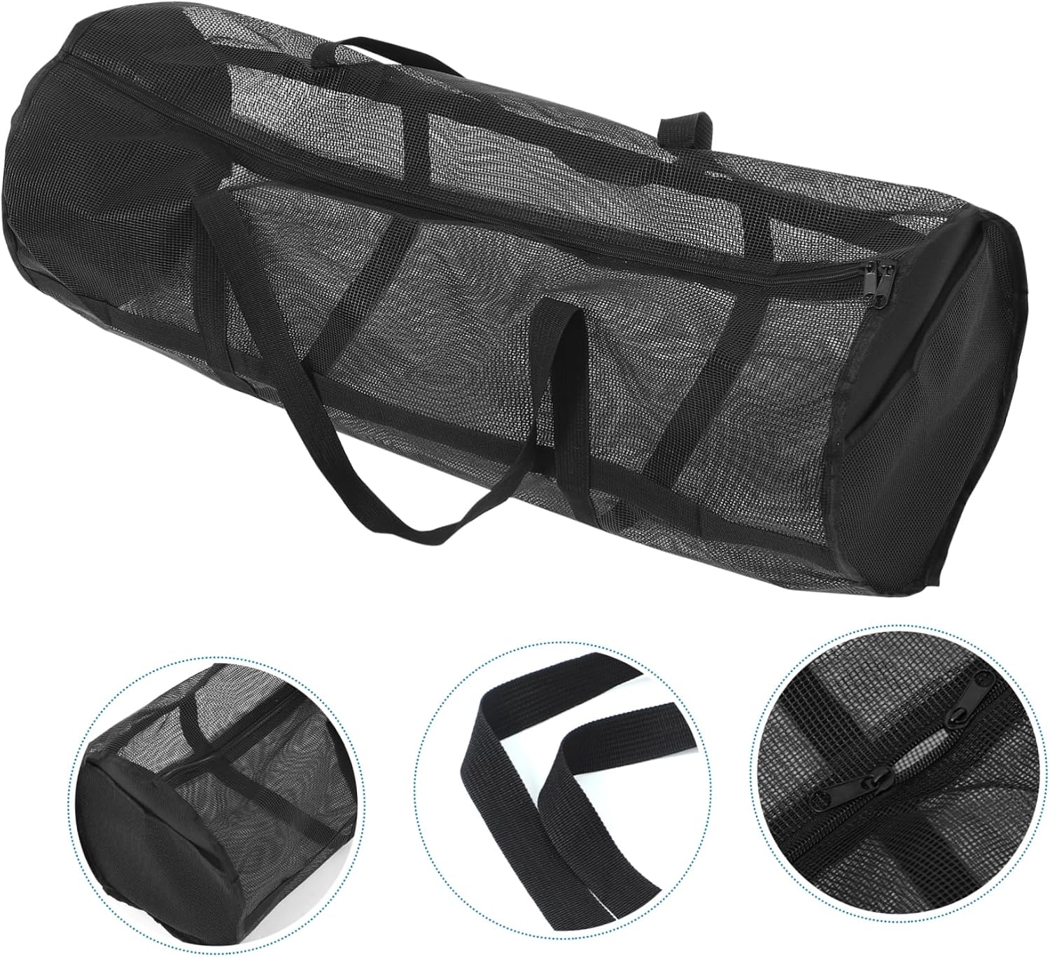Basketball Storage Bag Large Capacity Mesh Handheld Sports Ball Carrying Bag Shoulder Strap for Soccer Volleyball and Gym Equipment