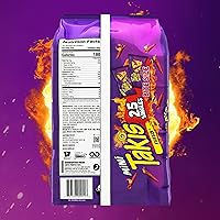 Vista 2 de Takis Fuego Mini 25 piezas / 1.23 oz Paquete múltiple de tamaño bocado, nachos de tortilla enrollada extremadamente picante con sabor a pimiento