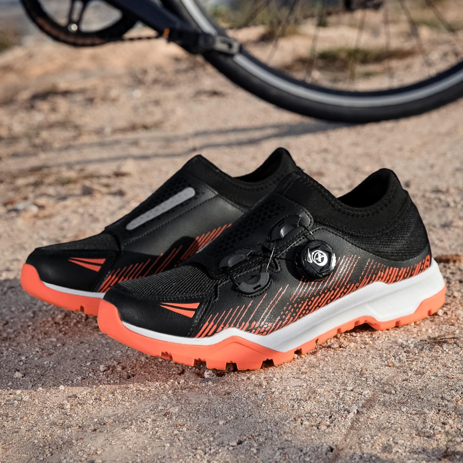 JiuQing Zapatillas Ciclismo Montaña Hombre Planas Compatibles con Calas SPD