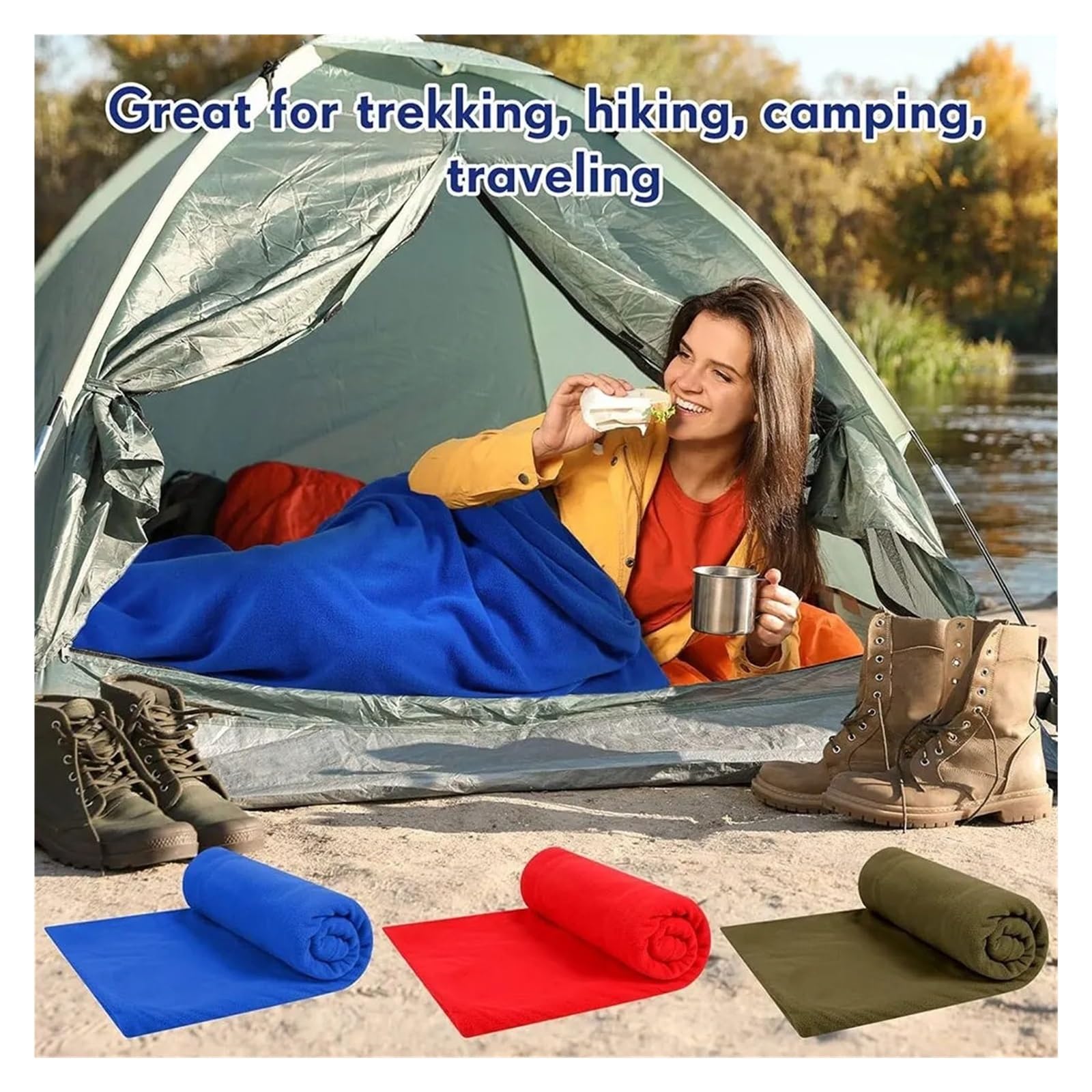 Fodera per Sacco a Pelo Sacco a Pelo in Pile Portatile Ultraleggero Polare da Viaggio for Adulti Tende da Campeggio all'aperto Letto Caldo Sacco a Pelo Fodera(Black)
