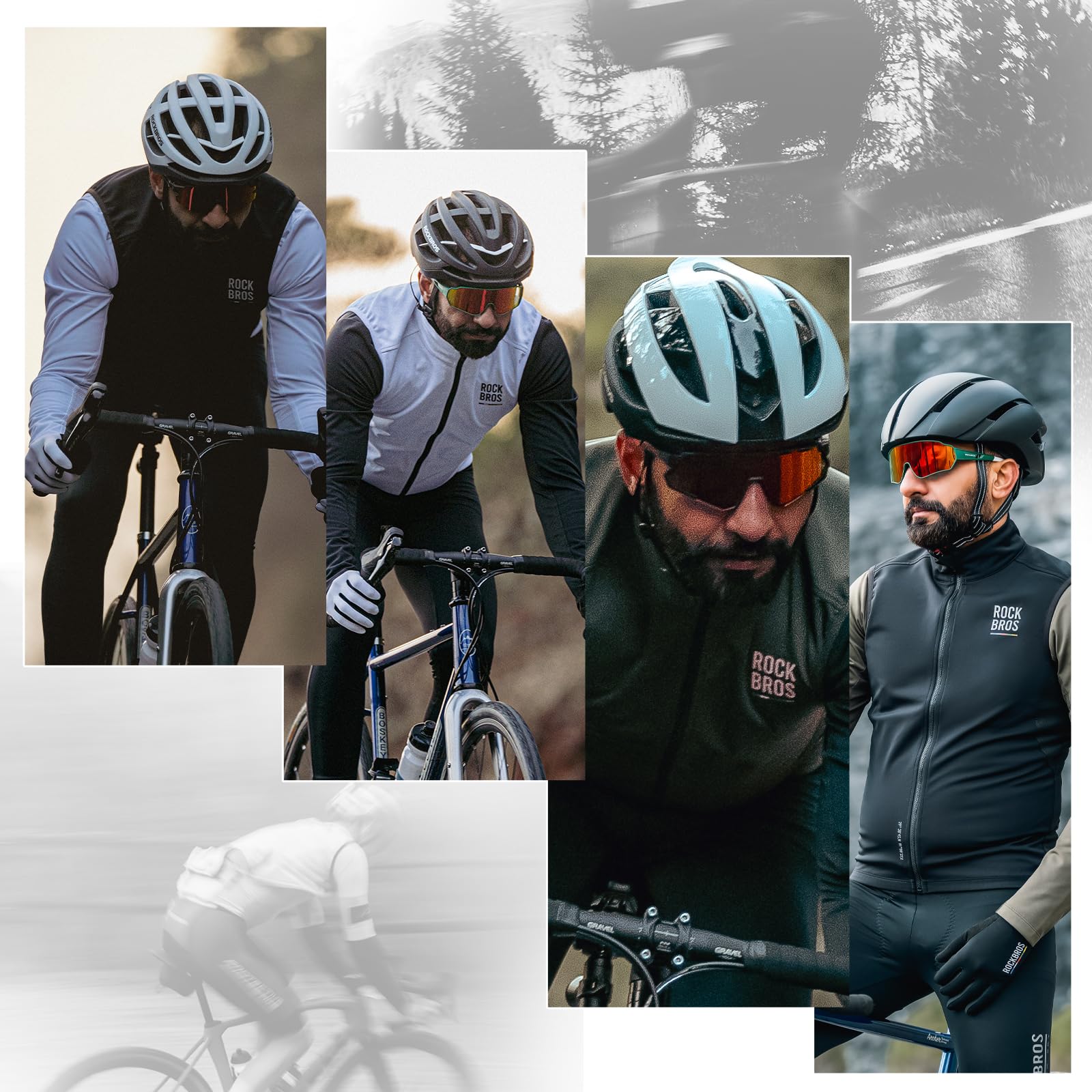 ROCKBROS Road to Sky Chaleco Cortavientos Ciclismo para Hombre Mujeres Chaqueta sin Mangas Otoño para Ciclismo Running Aire Libre