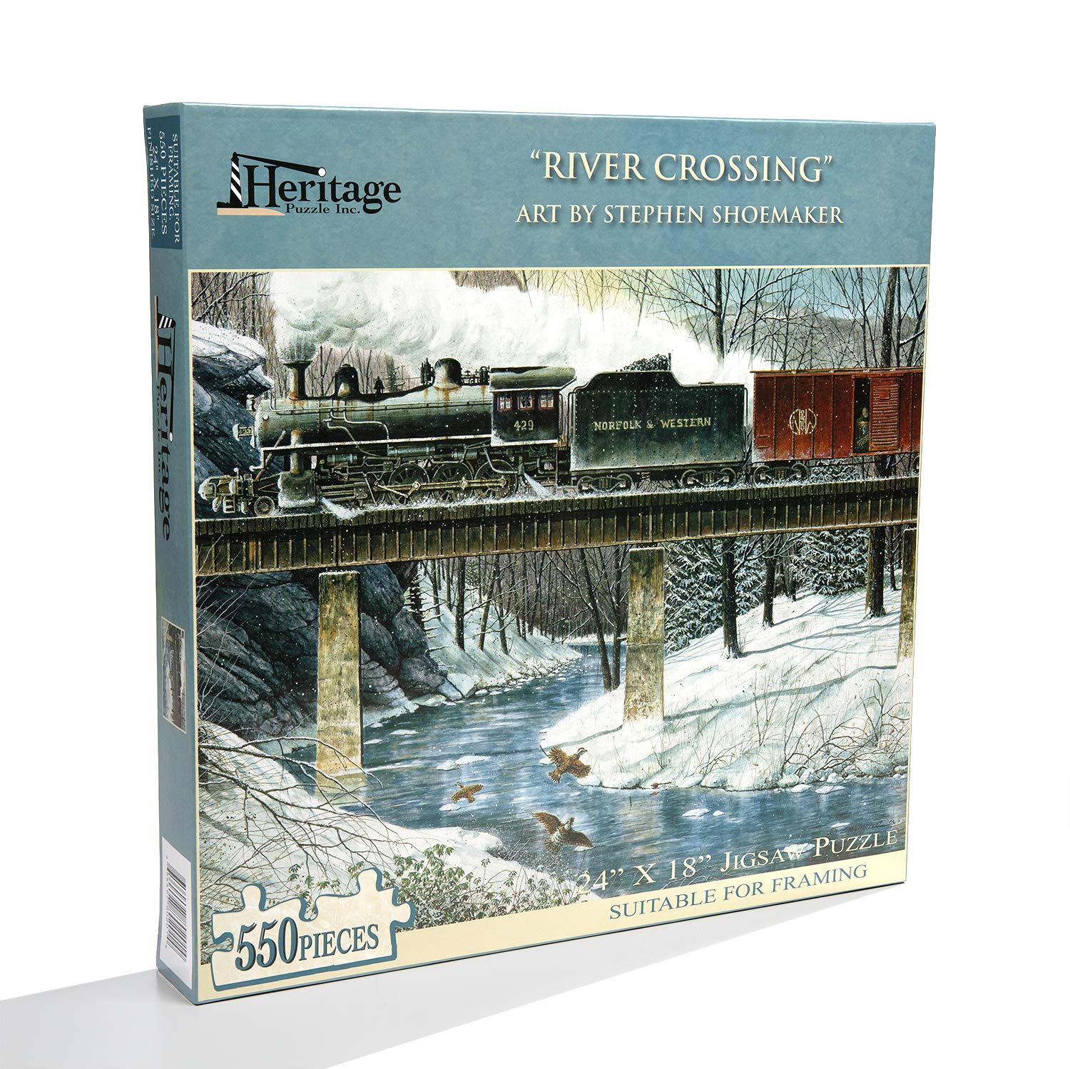 Heritage Puzzle River Crossing - 550 Piece Jigsaw Puzzle