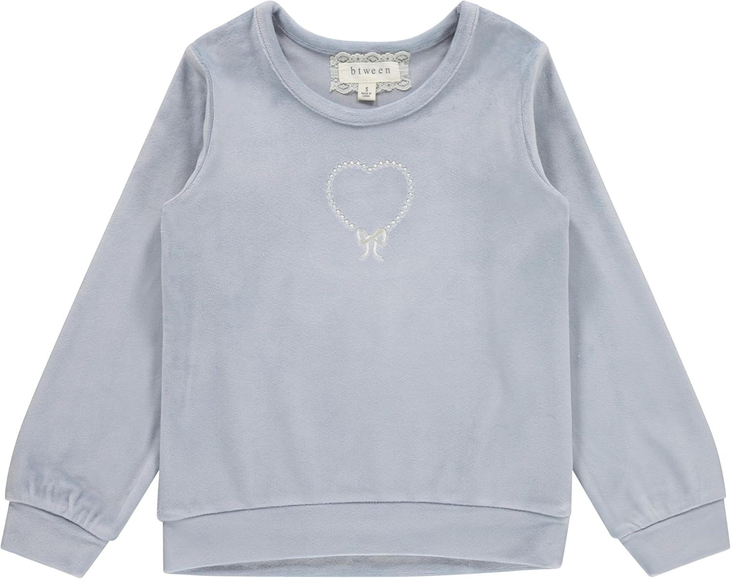 BTween Girls Cozy Velour Sweatshirt Set, 3 Pack of Soft Sweatshirts for Kids, Stylish Casual Outfits, Sizes 4-14 - Image 2