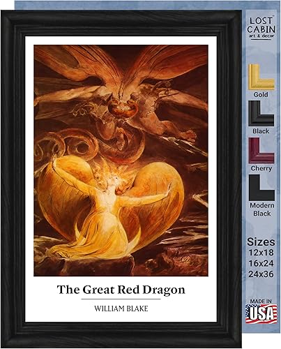 Miniatura 61 de Guillermo Blake Lost Cabin Nabucodonosor | Impresión en marco plano negro | Reproducción de pinturas de obras de arte finas | Póster decorativo