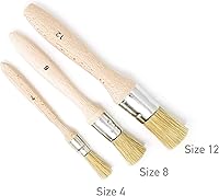 Vista 2 de Pegamento de cerdas naturales y pinceles de pintura por Cord (juego de pinceles de 3 piezas)