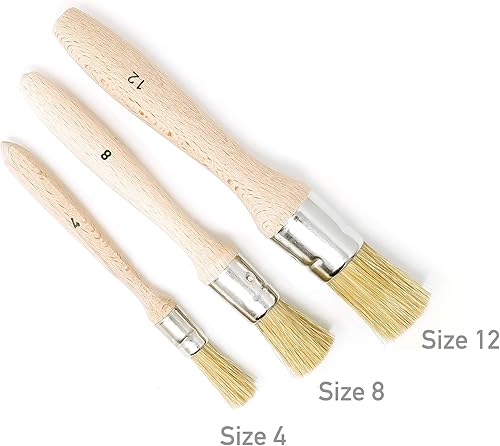 Miniatura 2 de Pegamento de cerdas naturales y pinceles de pintura por Cord (juego de pinceles de 3 piezas)