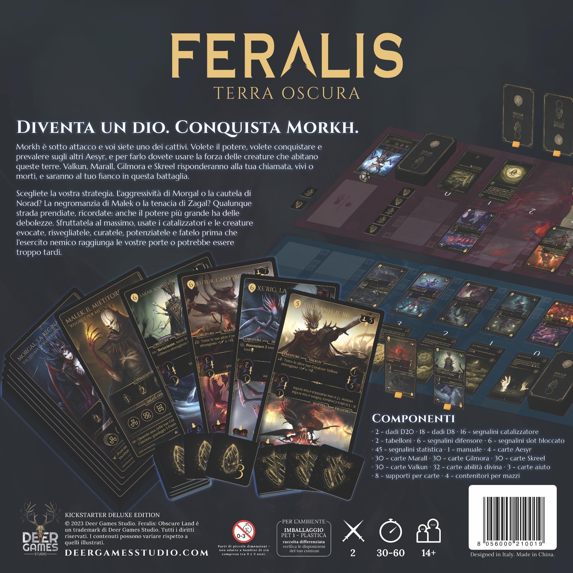 Feralis Terra Oscura - Gioco di Carte Strategico | 2 Giocatori | 30–60 min | Età 14+ | Lingua Italiana (Edizione Kickstarter)