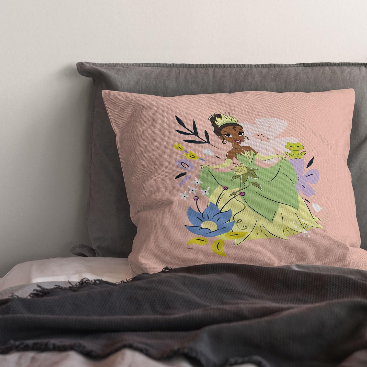 Northwest Disney Princess Pillow, 18" x 18", Little Tiana